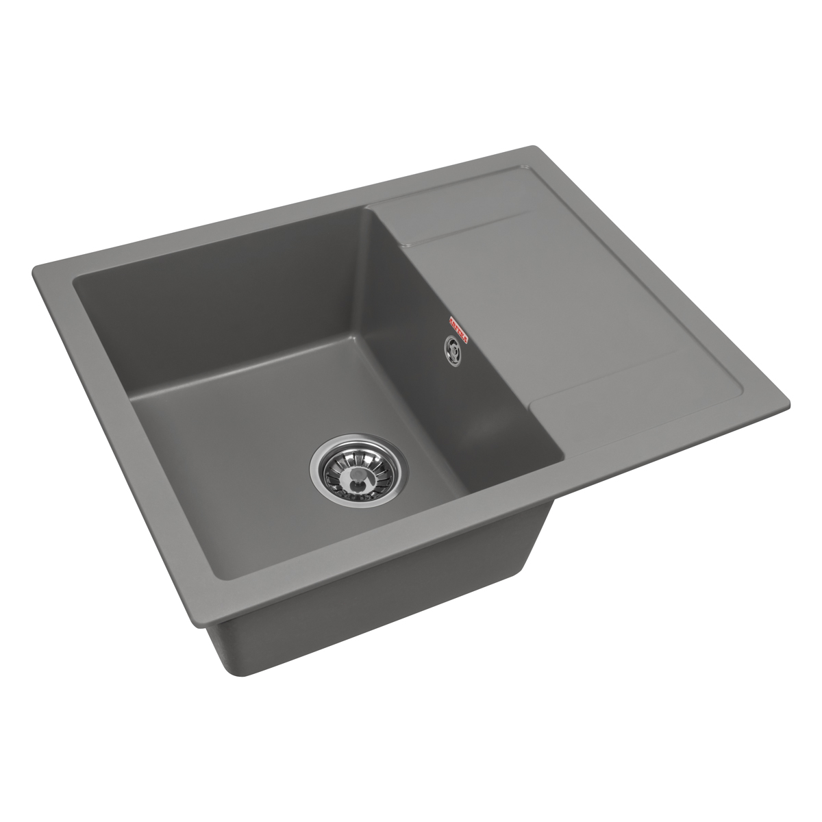 мойка кухонная arfeka zia 65 shadow grey, серый