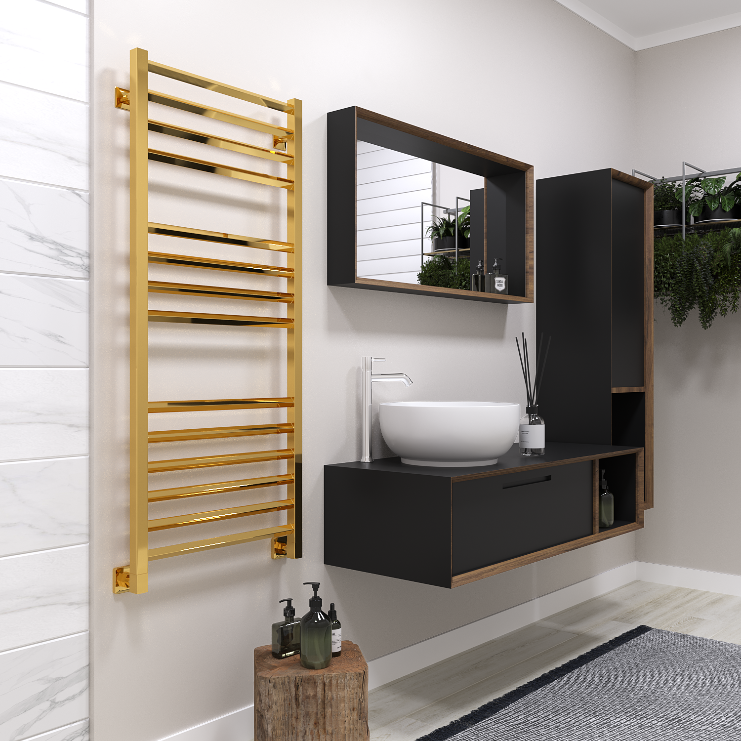 полотенцесушитель водяной stinox sorento luxe 50x120 золото глянец