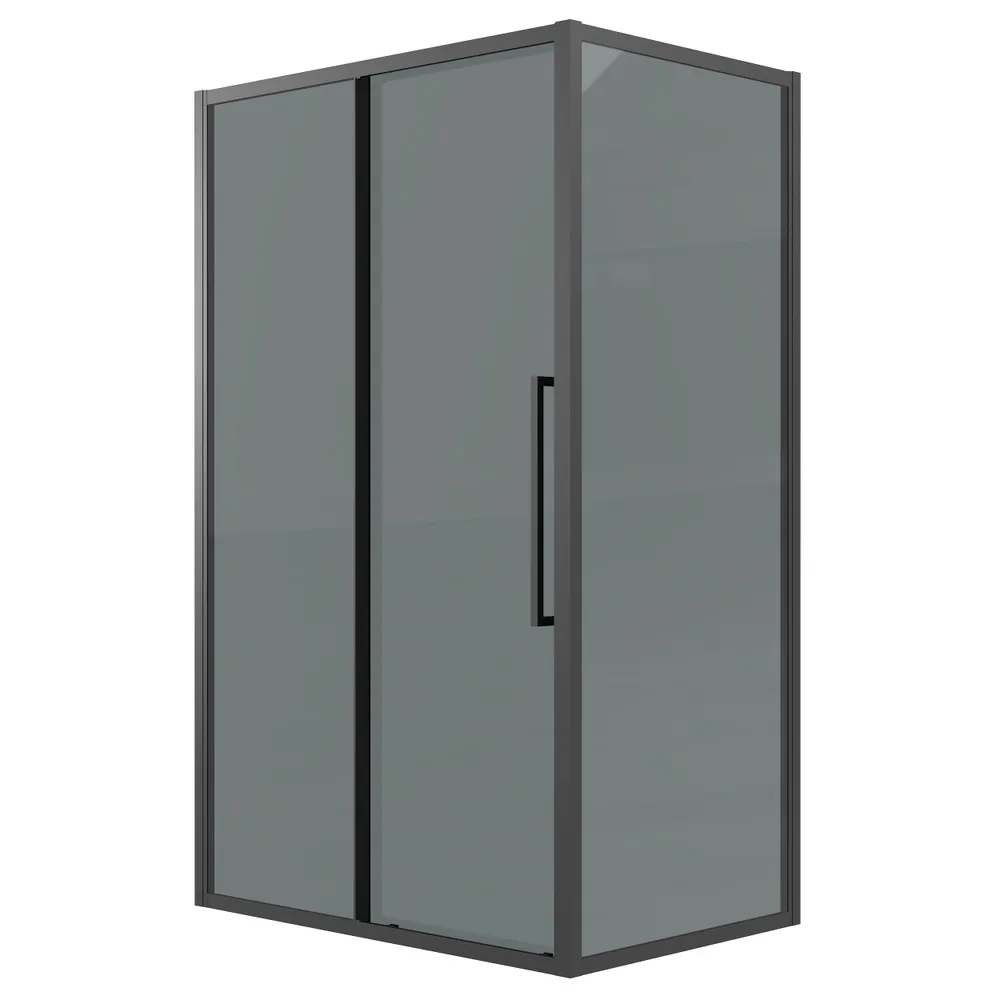 душевой уголок grossman cosmo 130x90 стекло тонированное / профиль черный матовый