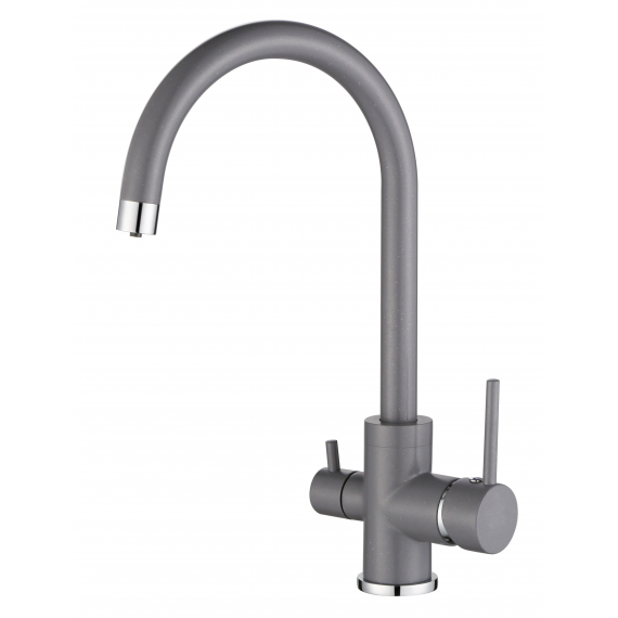 смеситель для кухни aquasanita sabiaduo 2963 202 alumetallic