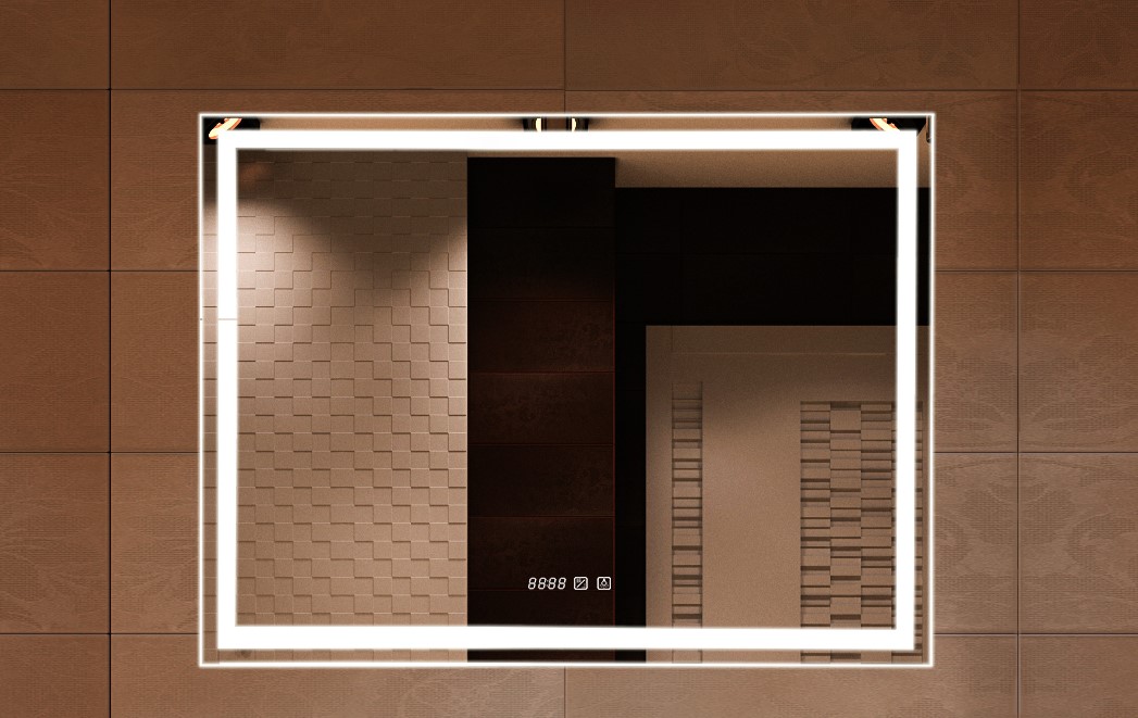 зеркало silver mirrors ливия 80x60 подогрев, часы, сенсорный выключатель