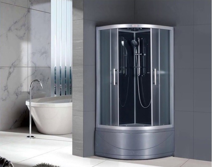 душевая кабина esbano esgt-90crb 90x90 стекла рифленые, профиль матовый хром