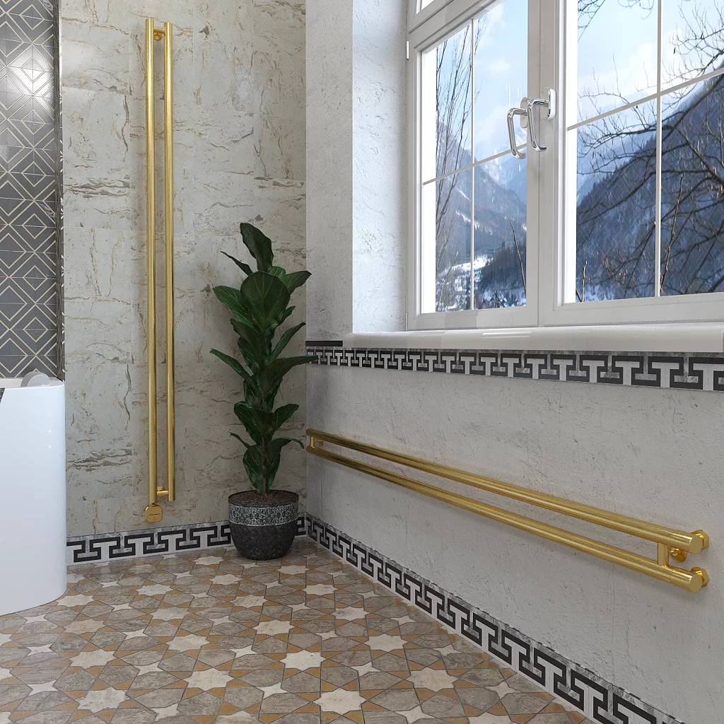 дизайн-радиатор отопления stinox minori design 10x180 золото сатин