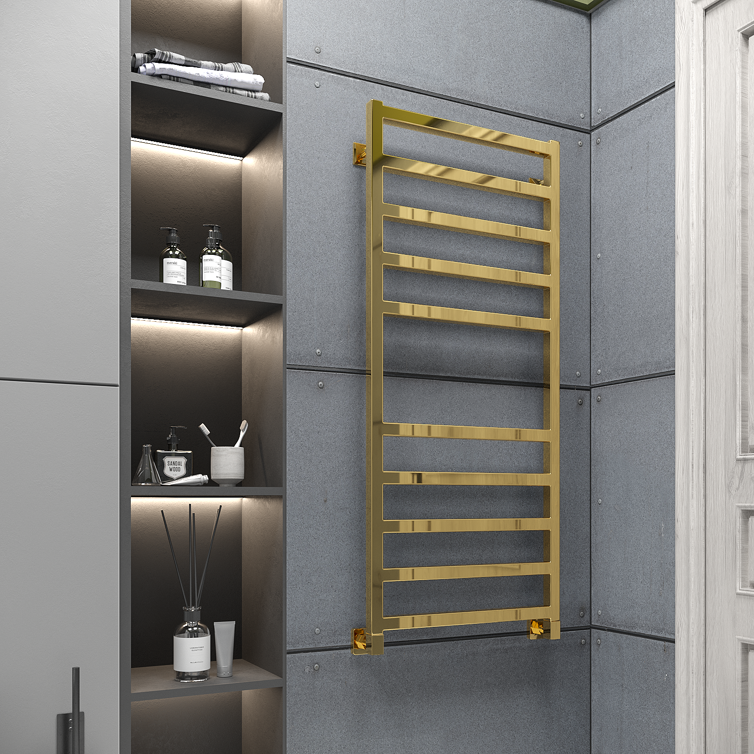 полотенцесушитель водяной stinox ancona 50x120 золото глянец