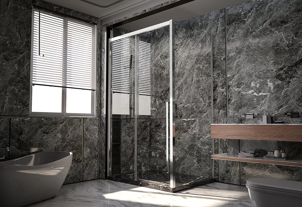 душевой уголок veconi premium trento ptc-sp-30ch 140x90 прозрачные стекла / профиль хром
