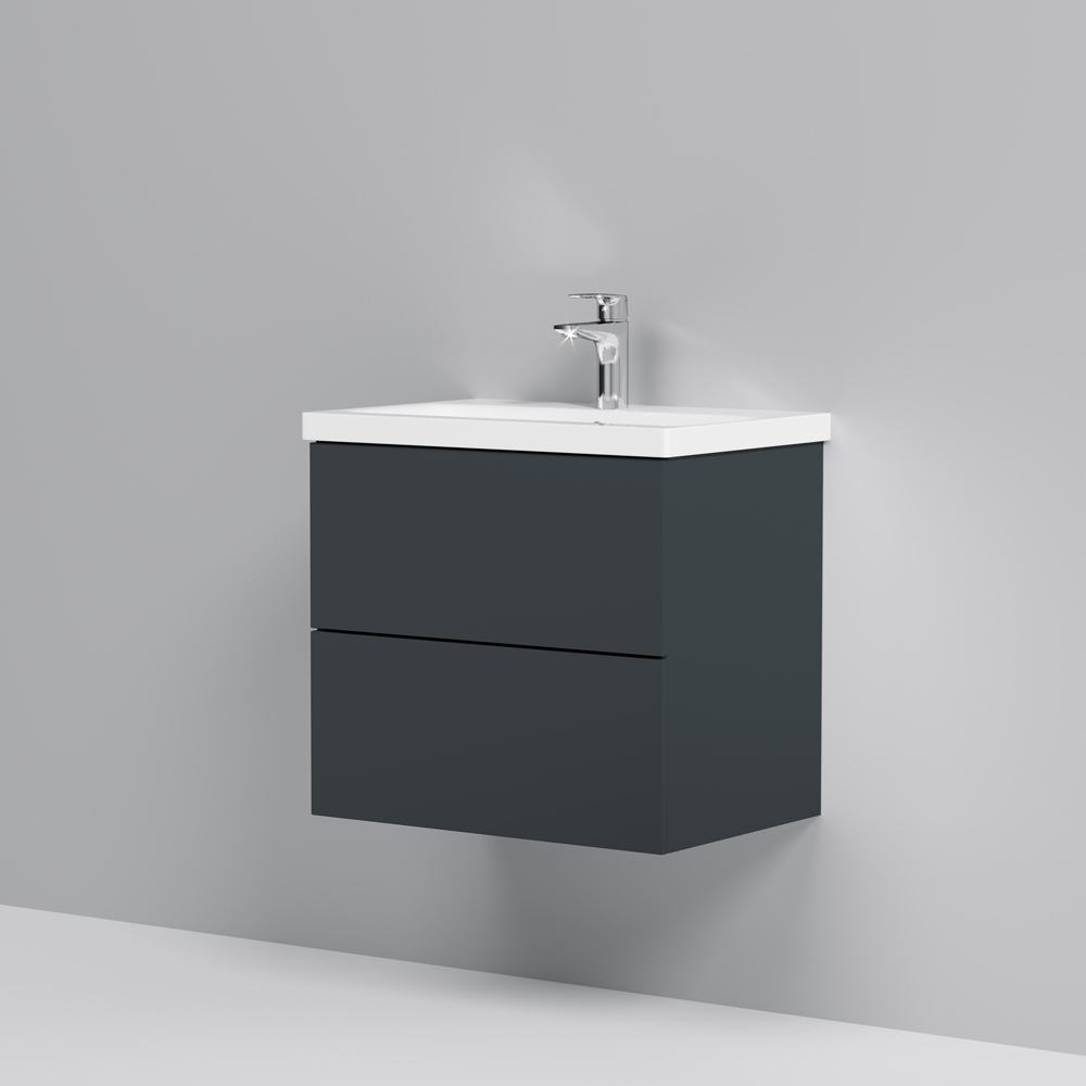 тумба под раковину подвесная am.pm gem m90fhx06022gm 60x41 графит матовый