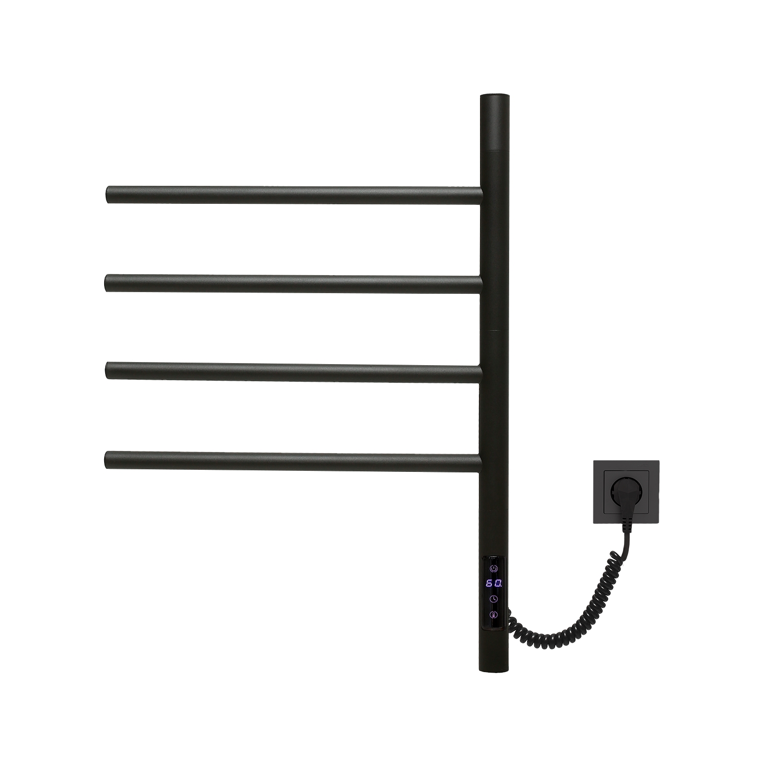полотенцесушитель электрический  vincea vtd-1s1cbe 43x60 черный