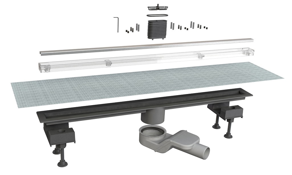 душевой лоток с решеткой bonomini canalissima 6825hx80s