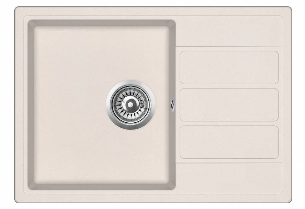 кухонная мойка zorg eco-2 bg 62x44 бежевая (без вентиля)