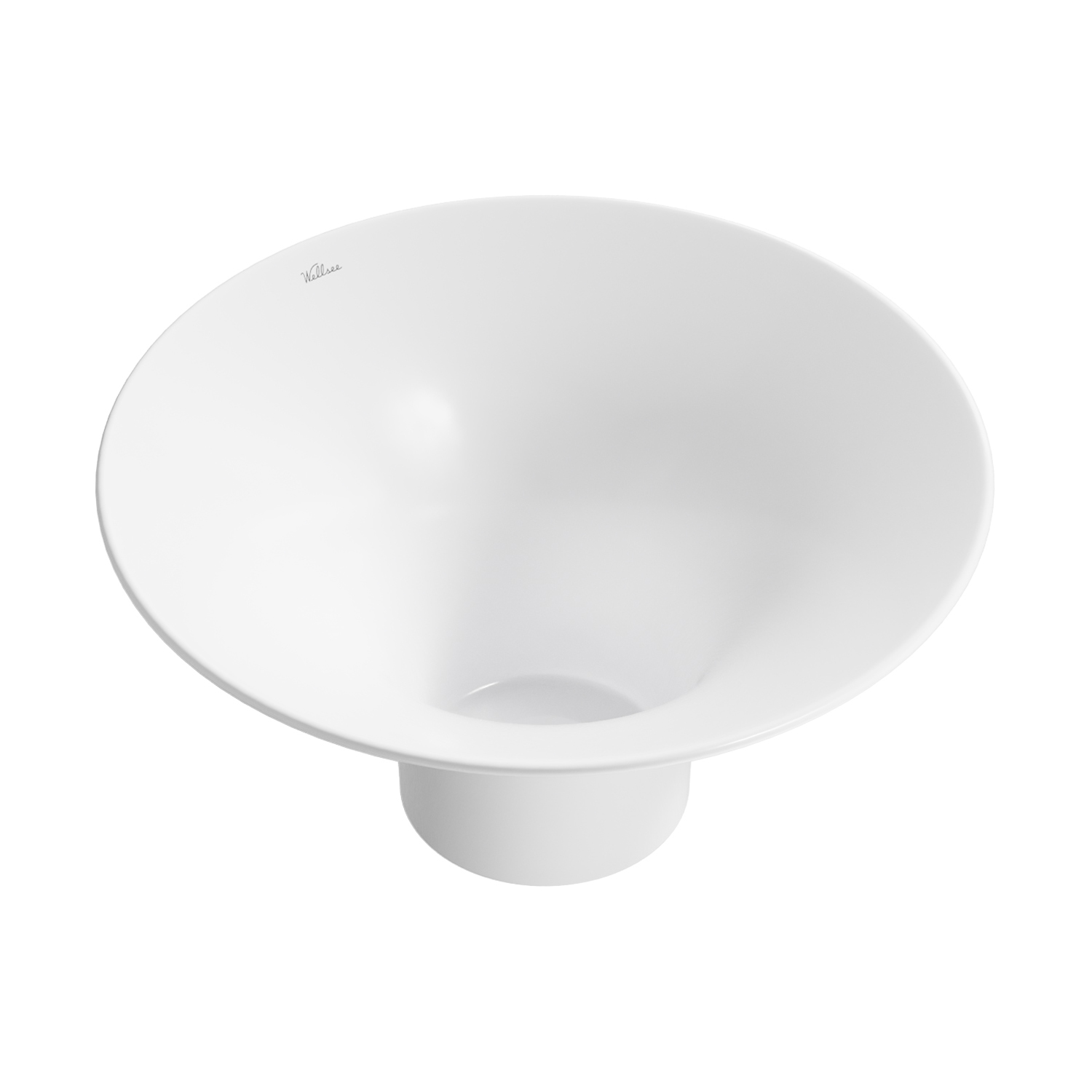 умывальник накладной wellsee crepe de france 336701000 36x36 белый глянец