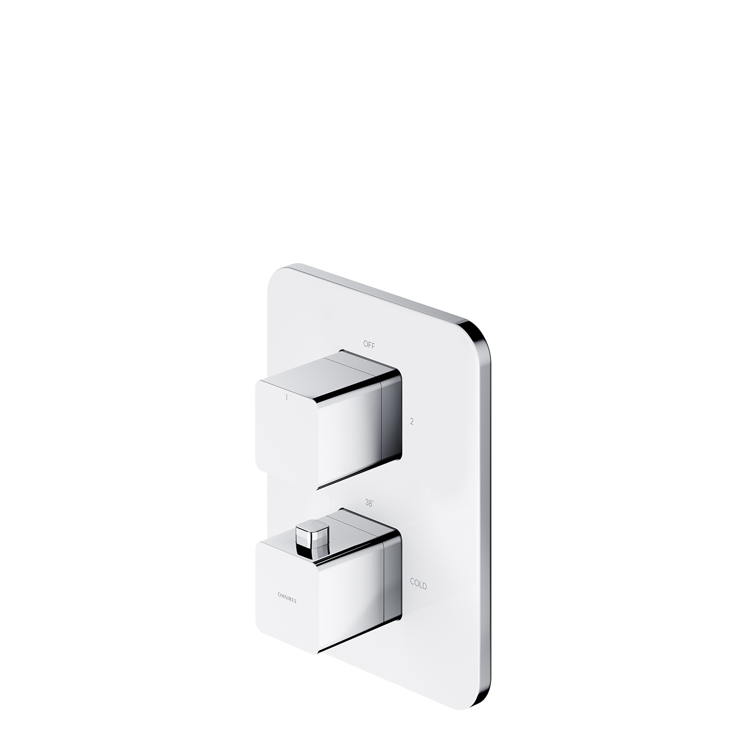 смеситель для ванны omnires parma pm7436crb (белый/хром) термостатический