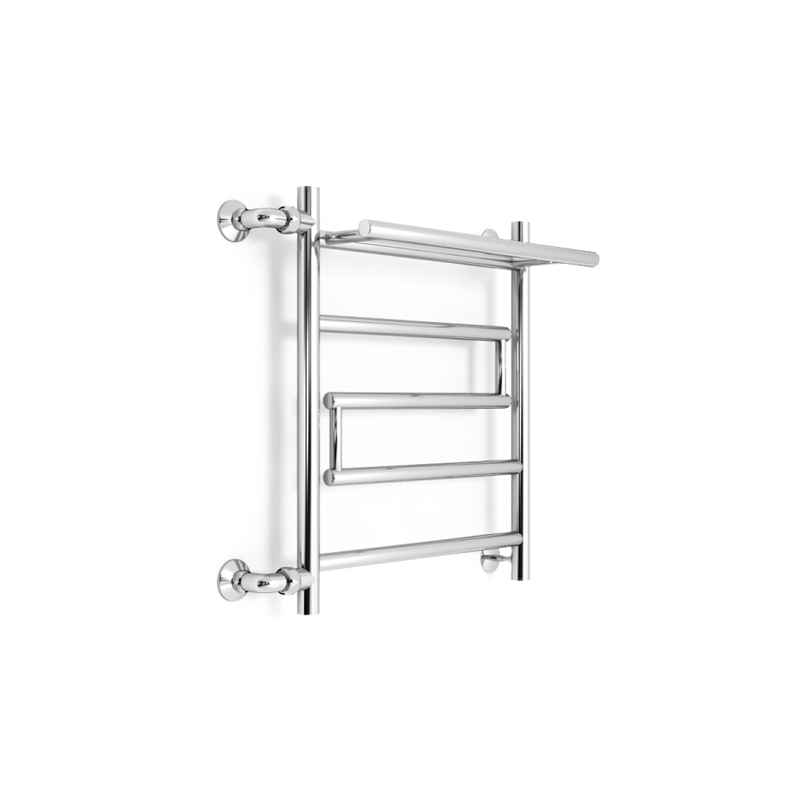 полотенцесушитель zorg supreme plus 500/600 l500 50x60 с полкой, боковое подключение слева, хром