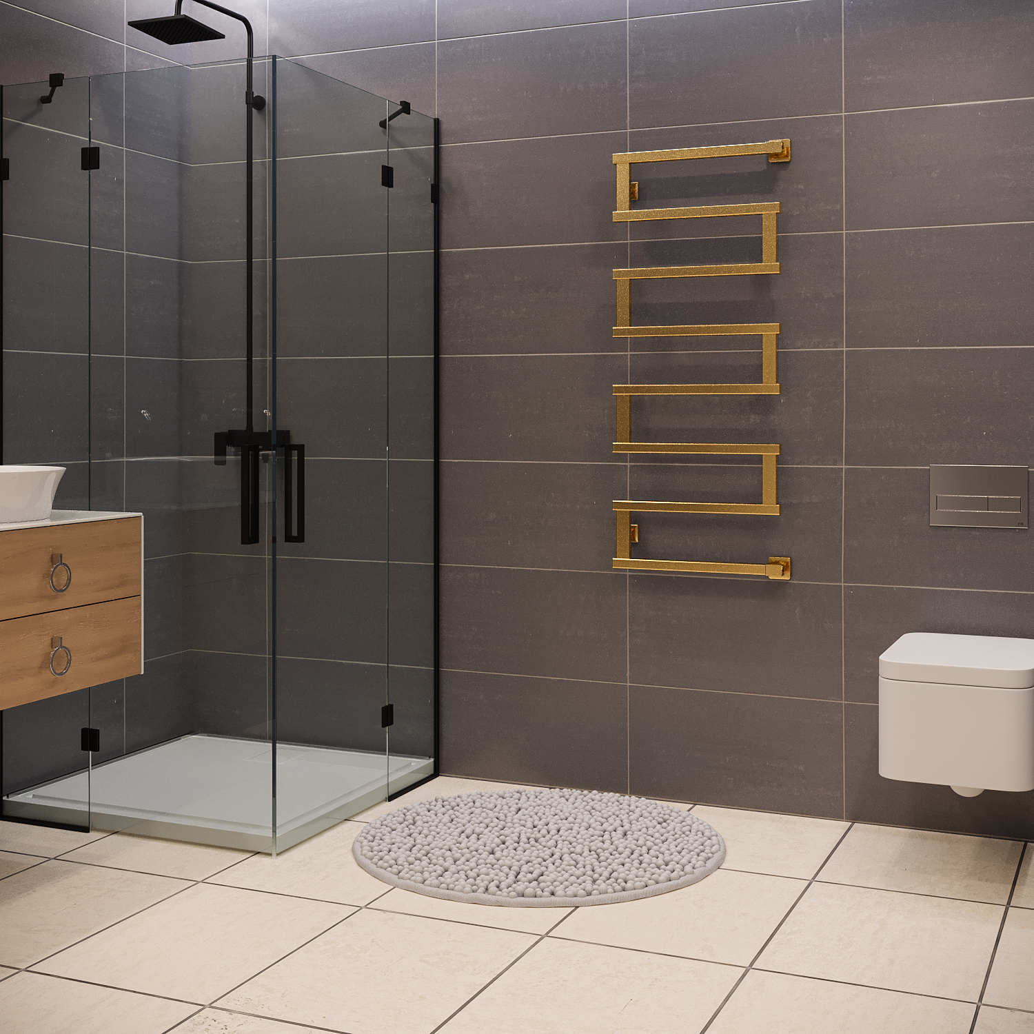 полотенцесушитель водяной stinox optima+ 50x120 золото сатин