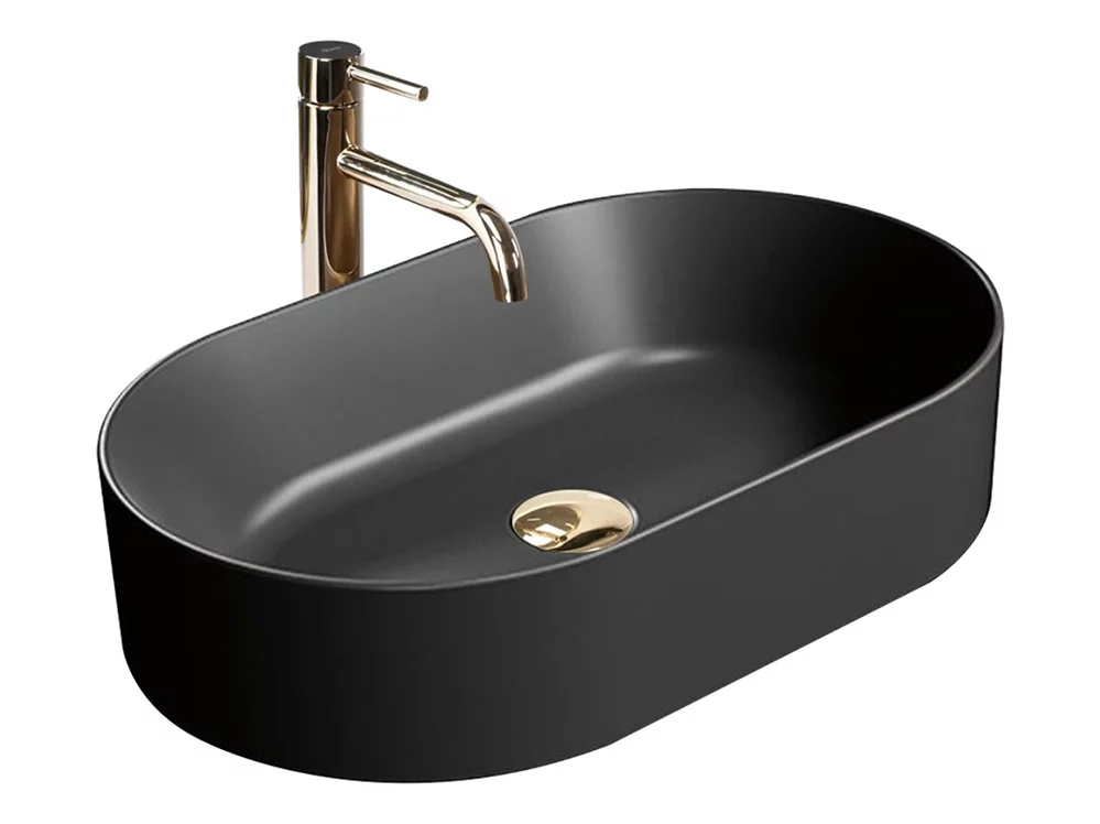 умывальник накладной rea nadia black matt u1062 61x38,5 черный матовый