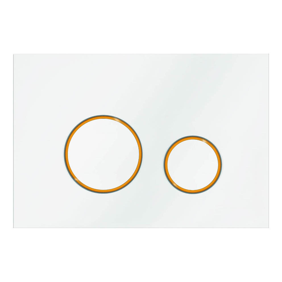 клавиша смыва veconi round design белый / матовое золото