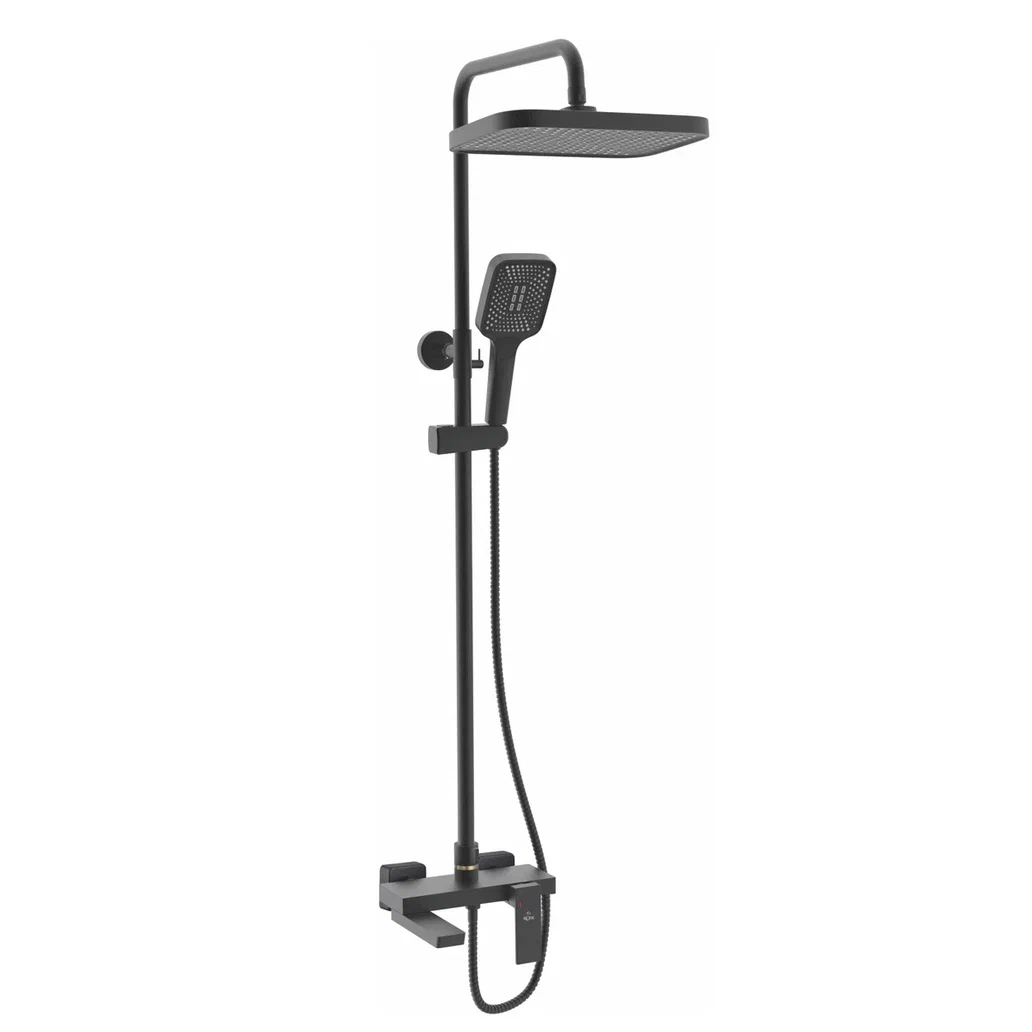 душевая стойка rose r1836h черный матовый