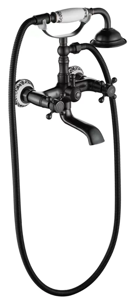 смеситель для ванны rea rustico black matt b0701 черный матовый