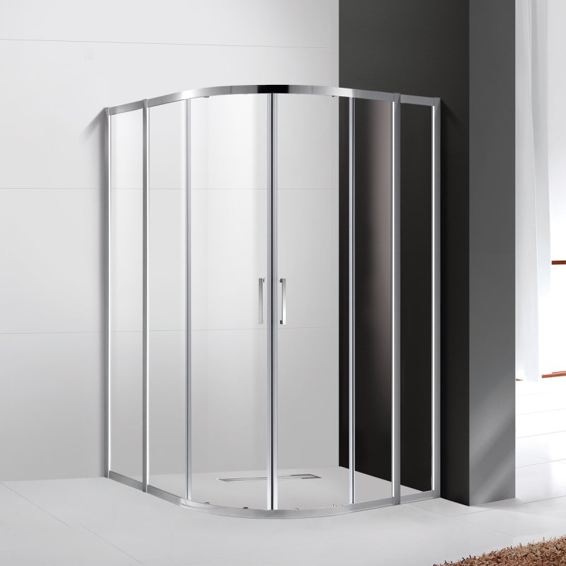 душевой уголок cezares molveno-r-22-80+30-c-cr-iv 110x110 стекла прозрачные, профиль хром