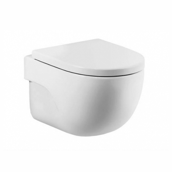 унитаз подвесной roca meridian rimless compacto 346244000 + zru9307606 36x48 сиденье duroplast, softclose