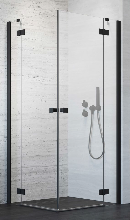 душевой уголок radaway essenza black kdd 90x100 прозрачное/черный