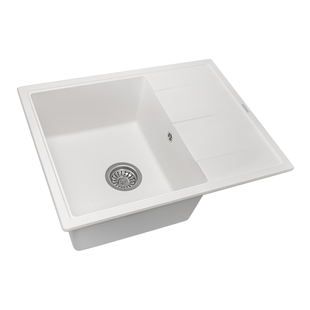 мойка кухонная aquasanita rock sqr 102 710 aw alba, белый