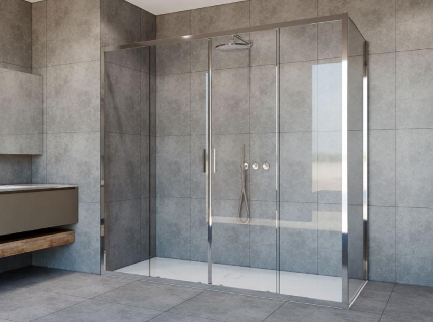 душевой уголок vincea garda vsr-1g28020cl 200x80 стекло прозрачное, профиль хром