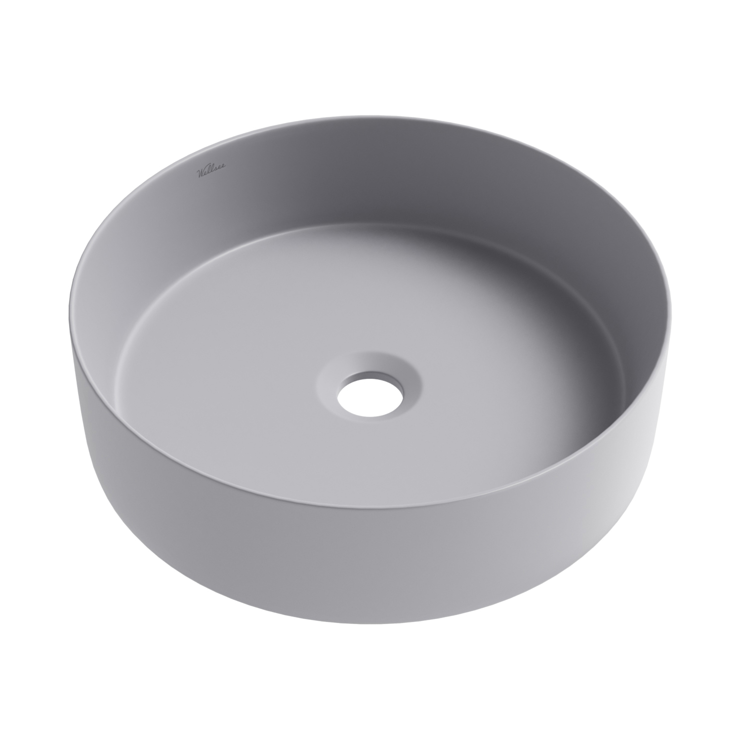 умывальник накладной wellsee coax 323509000 36x36 серый матовый