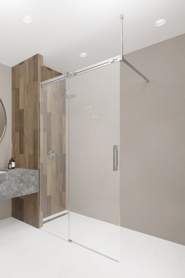 душевой уголок radaway espera pro walk-in 140l 140x200 стекла прозрачные, профиль хром