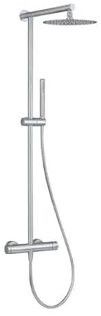 душевая стойка remer x style inox ssx37ufm25 с термостатом, нержавеющая сталь
