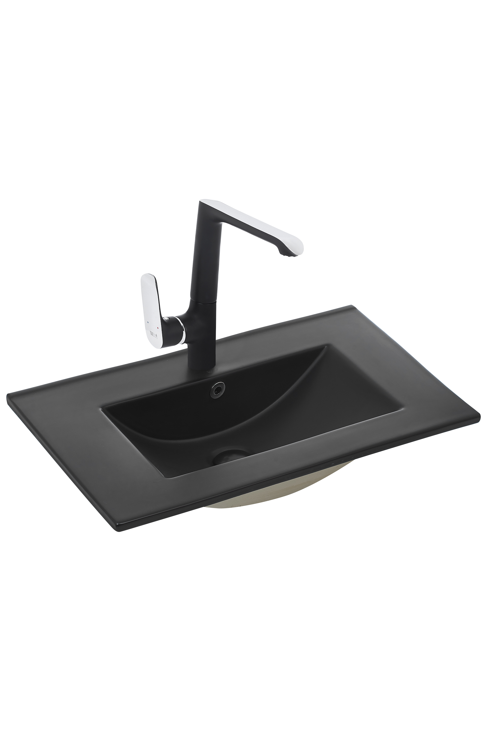 умывальник встраиваемый welt-wasser deilbach 7506-75 mt-bl 76x47 черный матовый