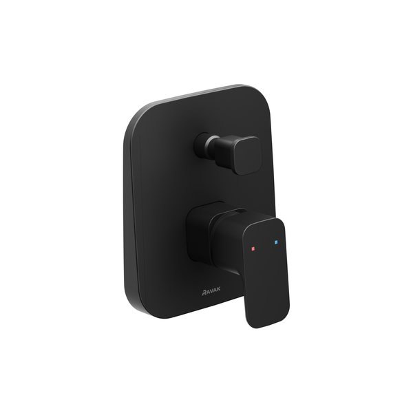 смеситель встроенный с переключателем ravak 10° free black td f 061.20 черный матовый