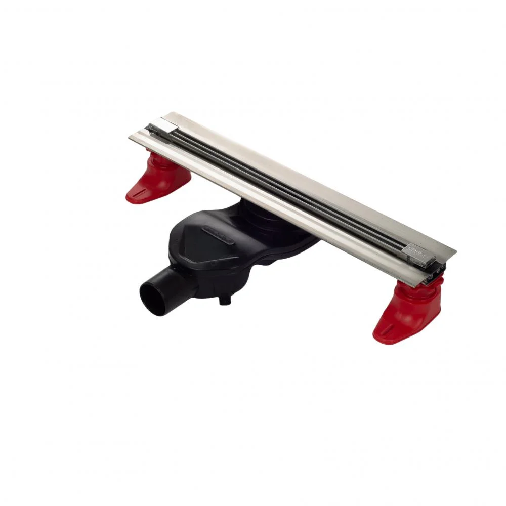 душевой лоток berges super slim 600 сифон d50/105 h30/80 матовый хром