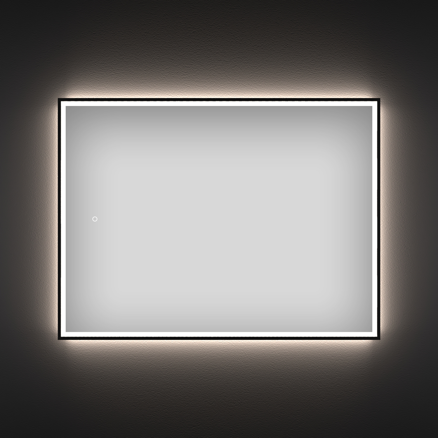 зеркало прямоугольное wellsee 7 rays' spectrum с фронтальной led-подсветкой 172201350 100x70 см черный контур