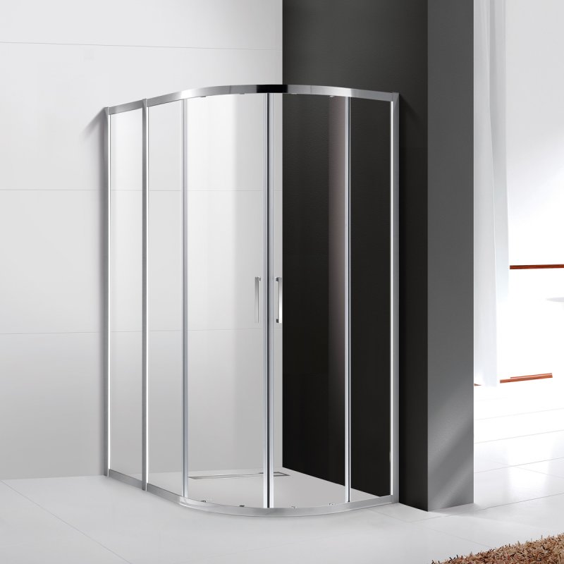 душевой уголок cezares molveno-rh-2-100/80-c-cr-iv 100x80 стекла прозрачные, профиль хром