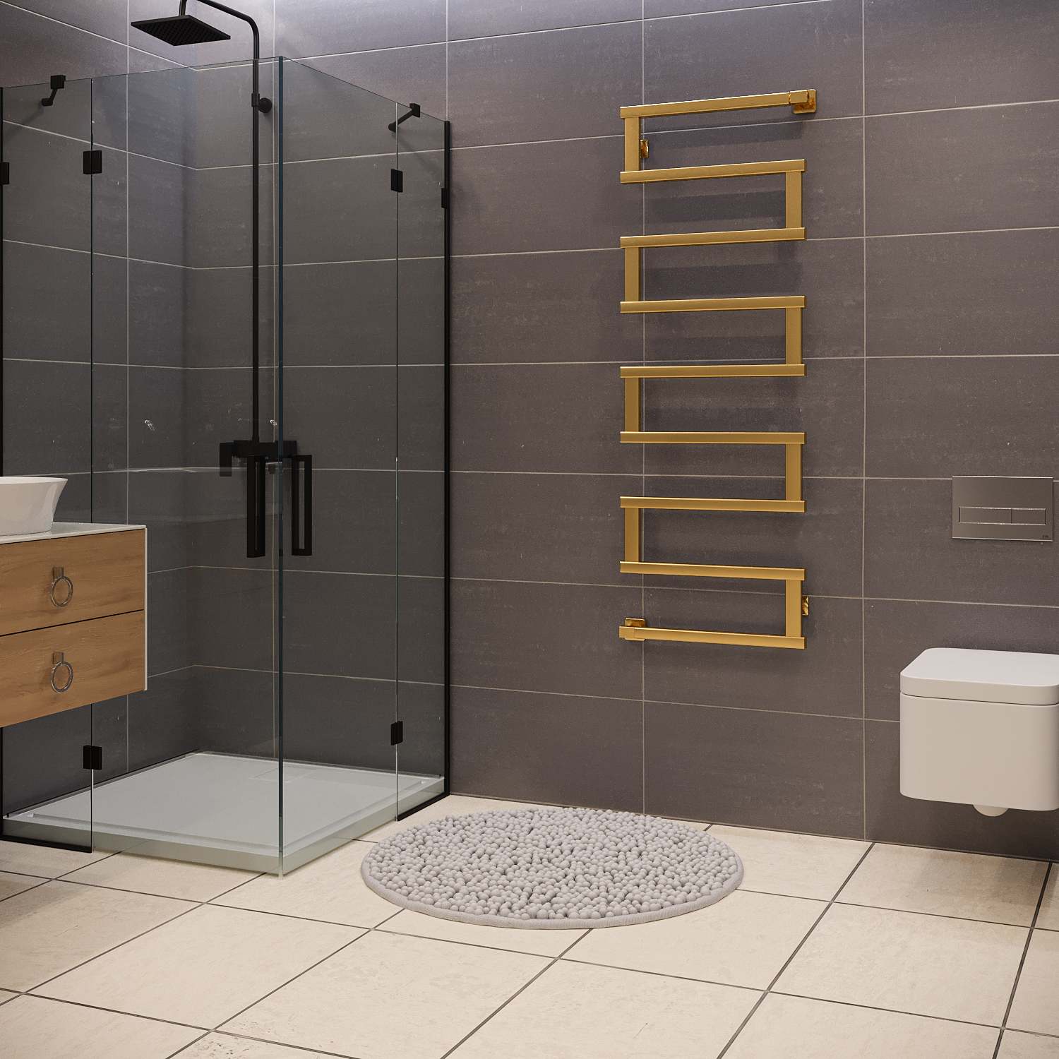 полотенцесушитель водяной stinox optima+ 50x140 золото сатин