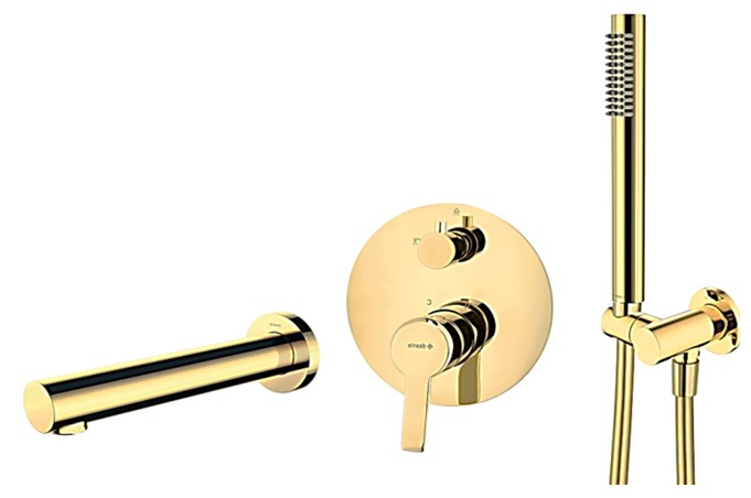 душевая система скрытого монтажа deante gold z01w золото