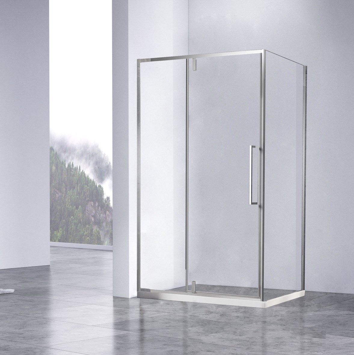 душевой уголок vincea slim-n vsr-4snp9011cl 110x90 прозрачное стекло / профиль хром