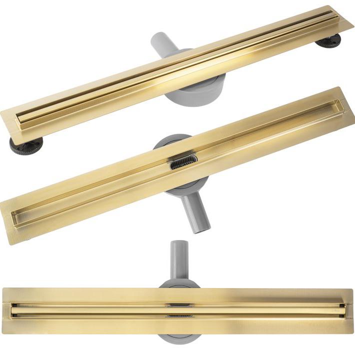 душевой лоток rea neox slim pro matt gold 60 матовое золото