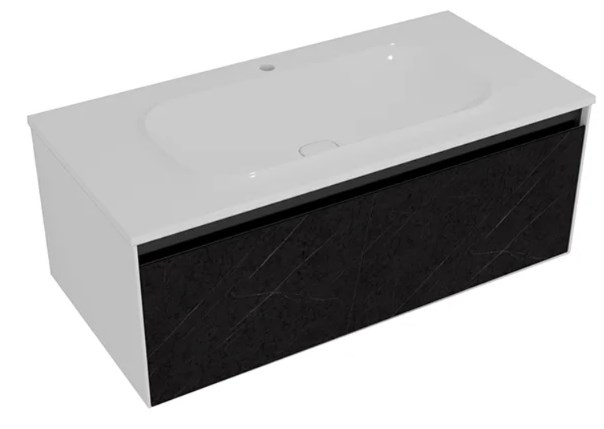 тумба подвесная kolpa-san pandora oup 110 black stone, черный камень