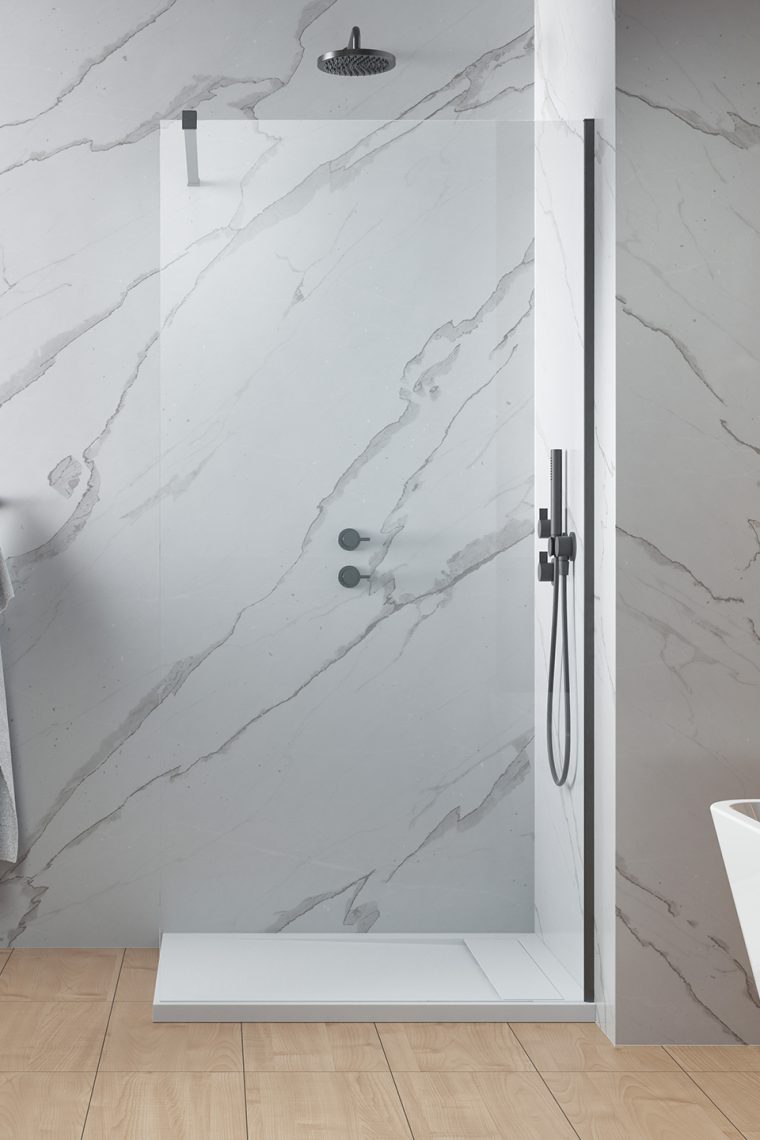 душевой уголок radaway modo x ii brushed gunmetal 145x200 стекла прозрачные, профиль брашированная оружейная сталь