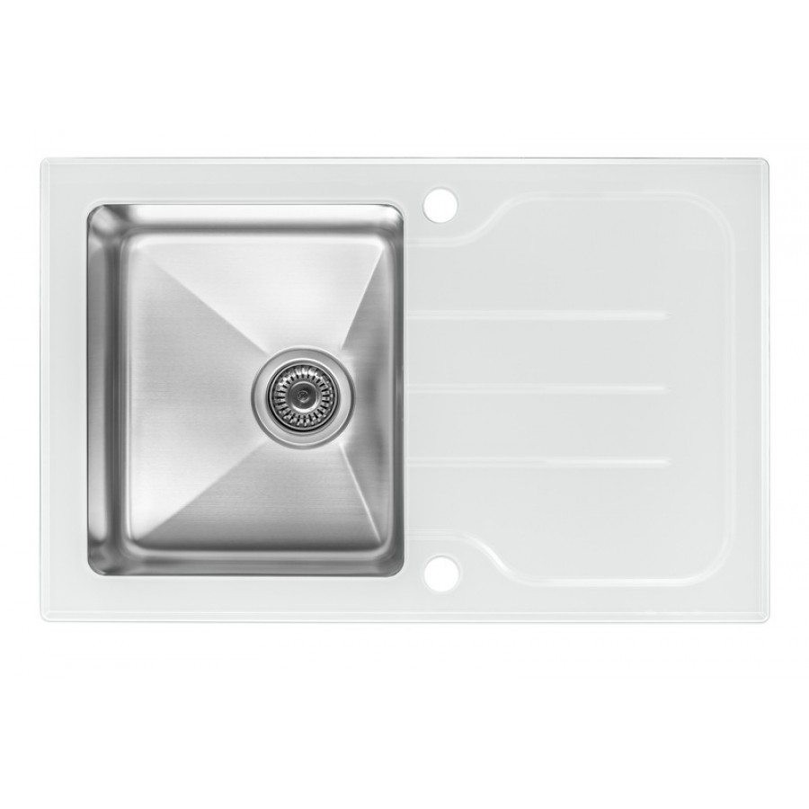 кухонная мойка zorg gs 7850 wh 78x50 white