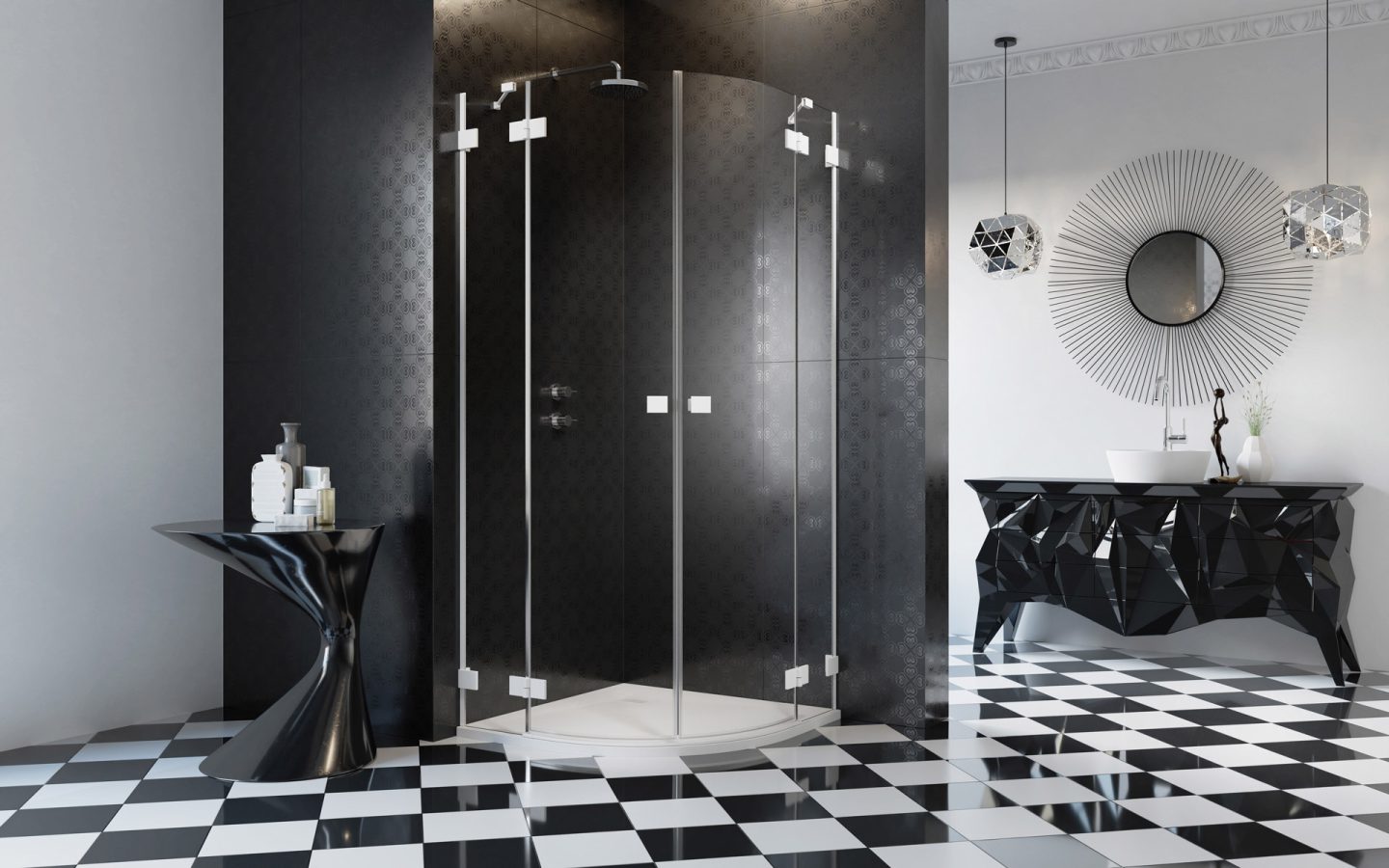 Душевой уголок Gutewetter Practic Rectan GK-401 185x95 (матовый хром/полистирол lines) фото 2 душевой уголок gutewetter practic rectan gk-401 185x95 (матовый хром/полистирол lines) фото 2