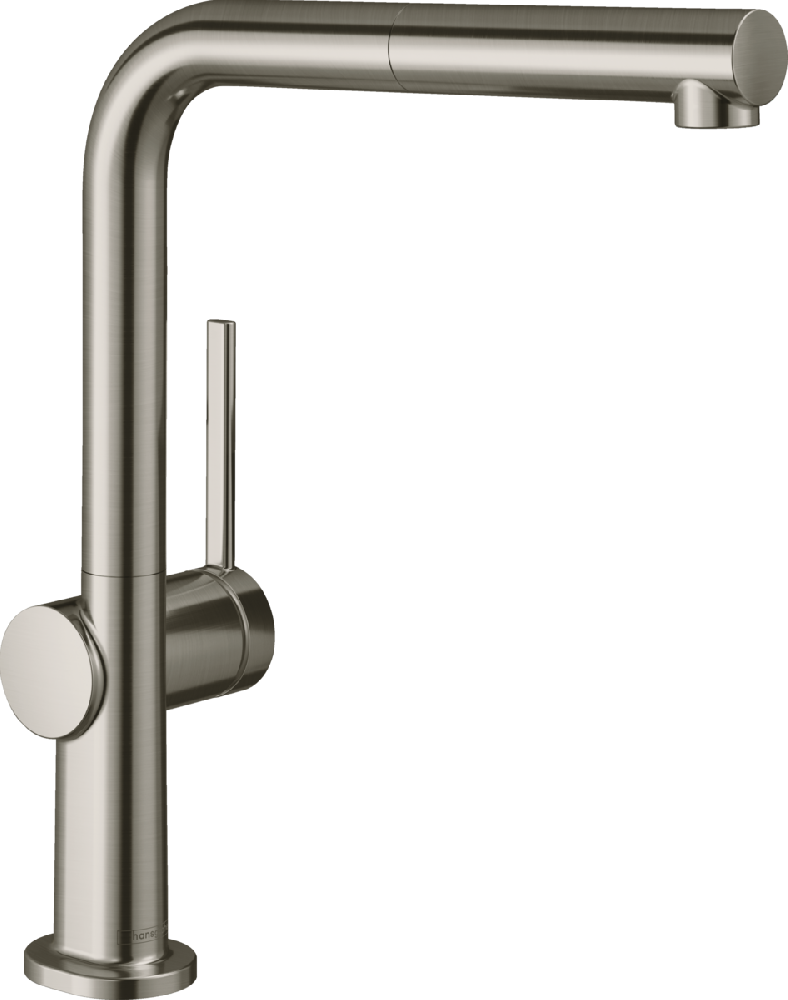 смеситель для кухни hansgrohe talis m54 sbox 72809800 с вытяжным изливом, нержавеющая сталь