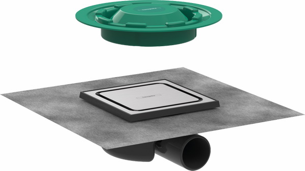 душевой трап hansgrohe raindrain spot 56055800 15х15 см с решеткой