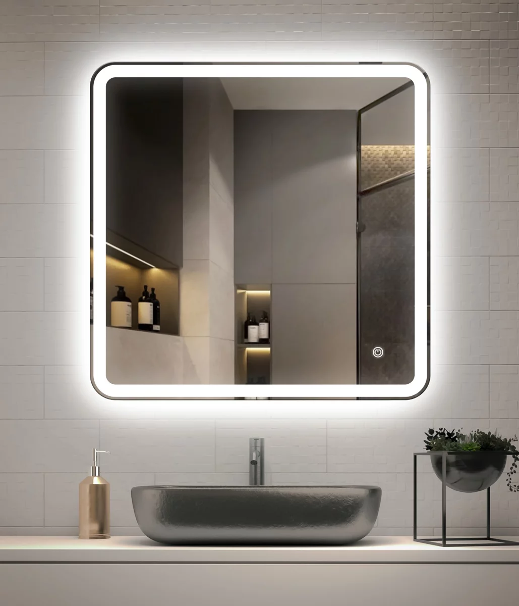 зеркало vincea led vlm-3vc8008 80x80 с led подсветкой