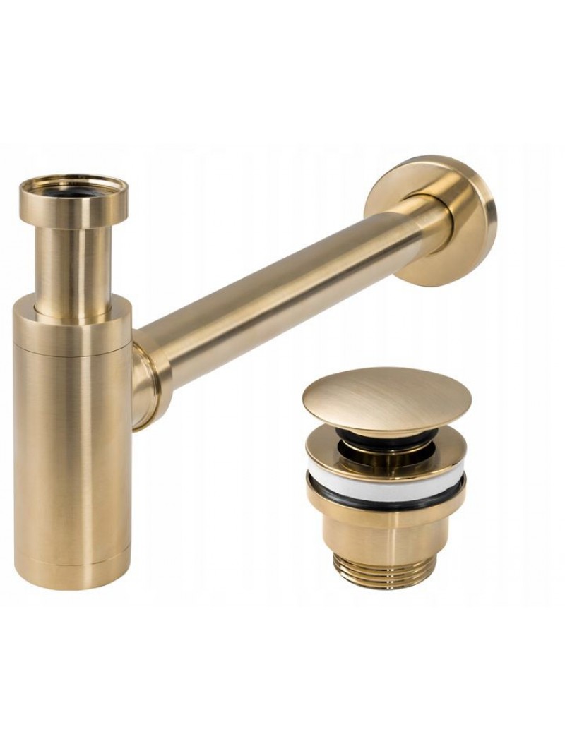 сифон универсальный rea light matt gold rea-a8586, золото