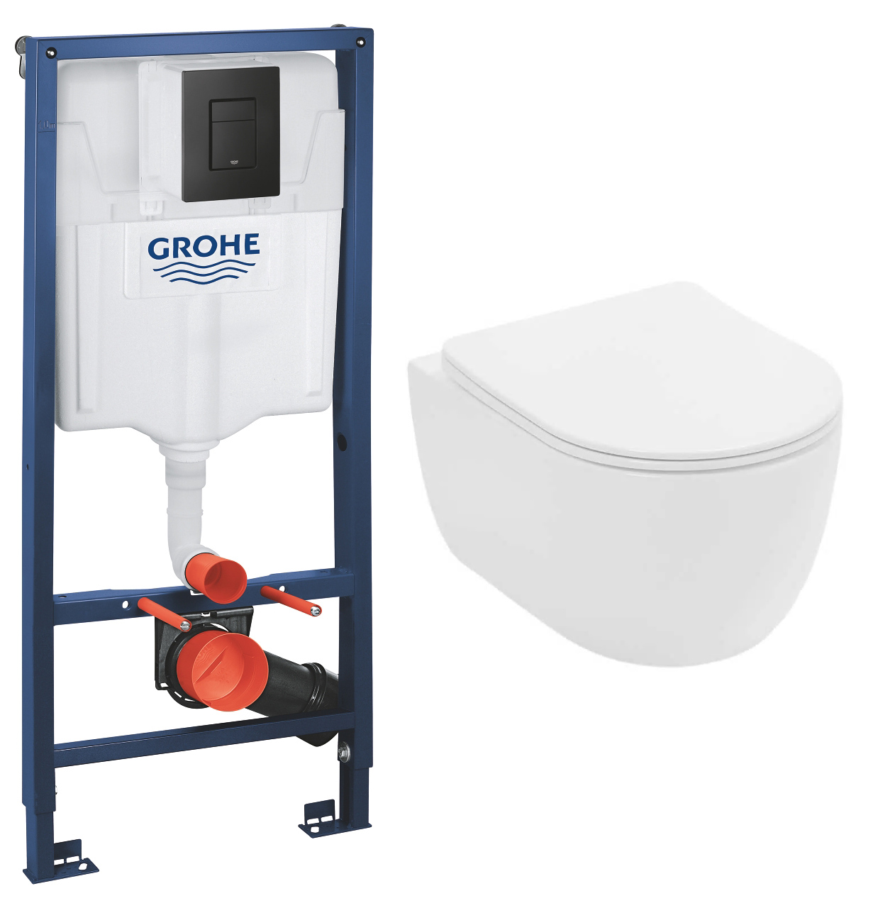 комплект инсталляции grohe rapid 38811kf0 с унитазом lekvo s-801