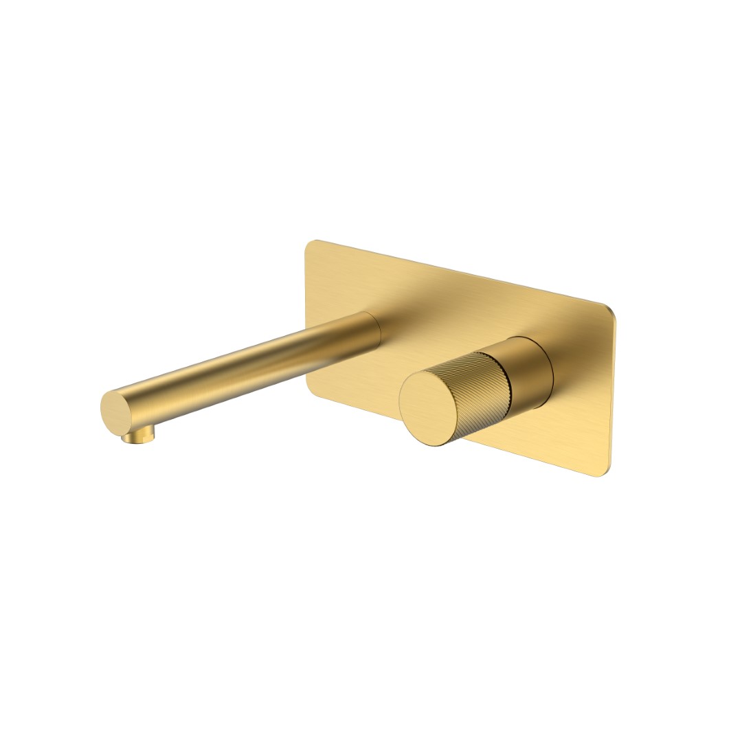 смеситель скрытого монтажа для умывальника boheme stick spirale matt gold матовое золото