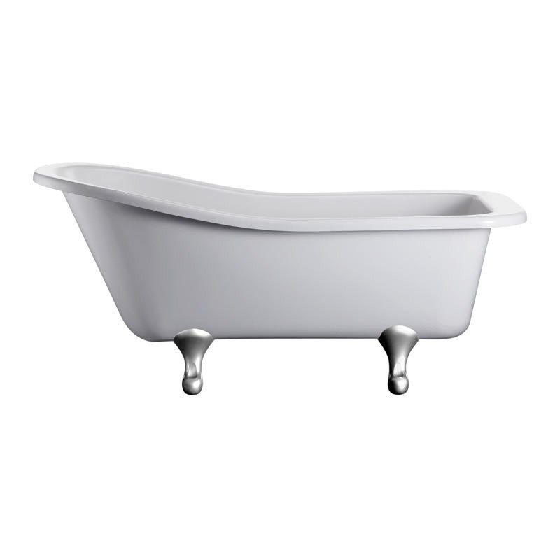 ванна акриловая burlington harewood slipper e1 170x73 с ножками e10chr хром