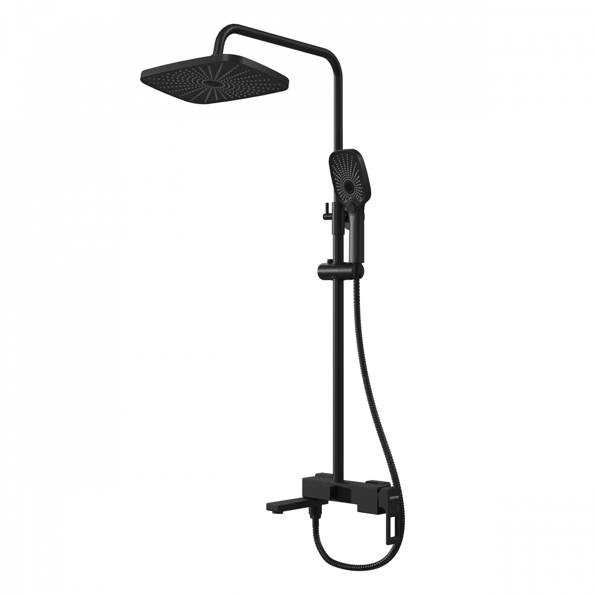 душевая стойка grossman pragma 500.k35.03.210 черный матовый